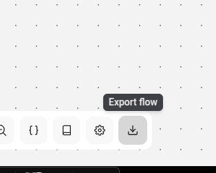 Export flow button